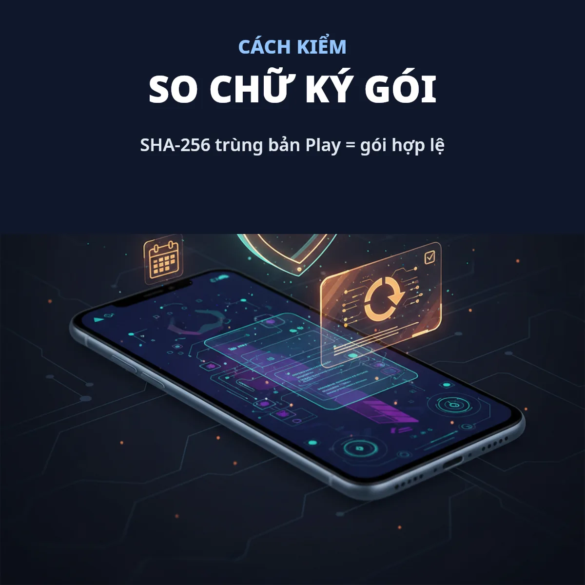 So chữ ký SHA-256 gói APK với bản Google Play